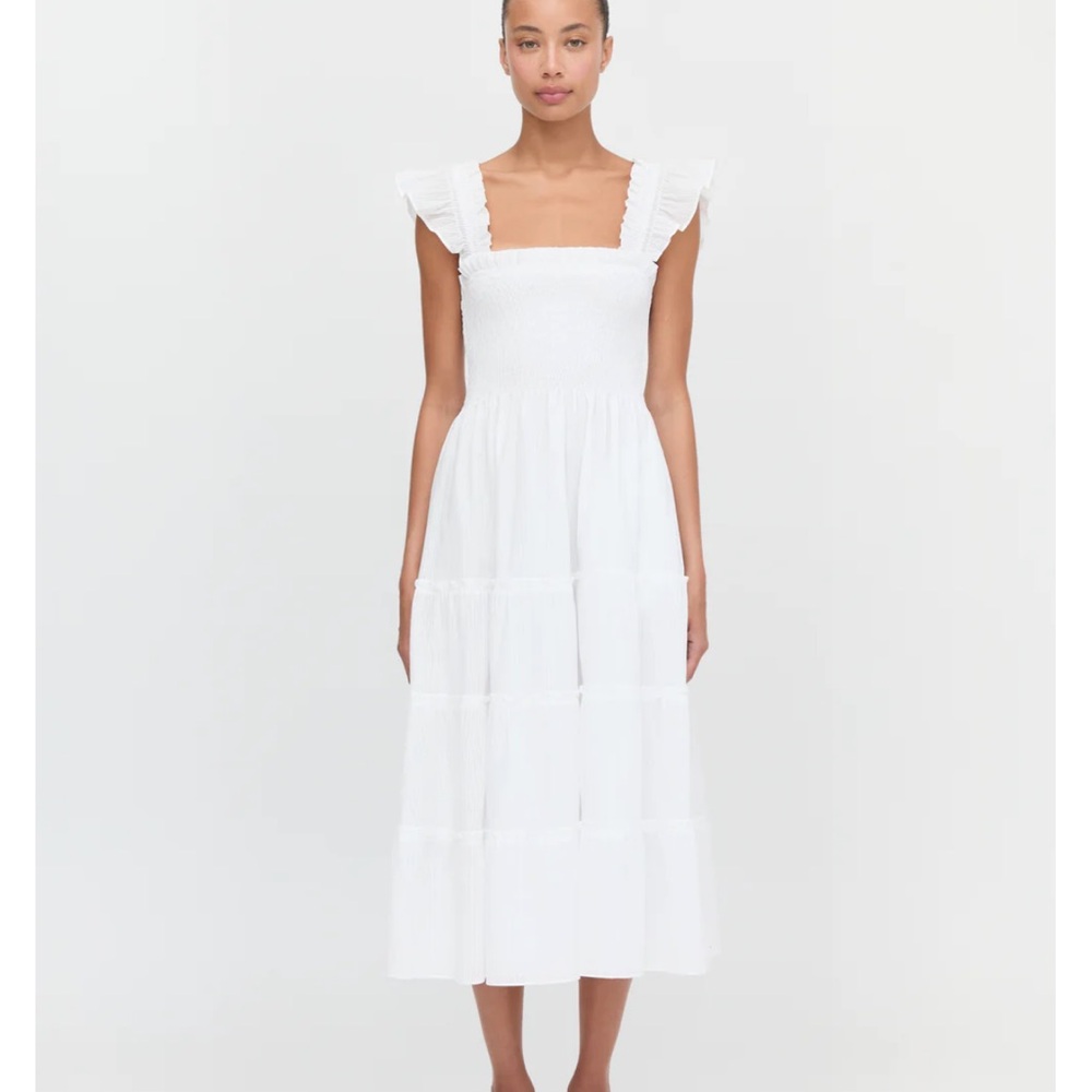 The Ellie Nap Dress - White Swiss Dot